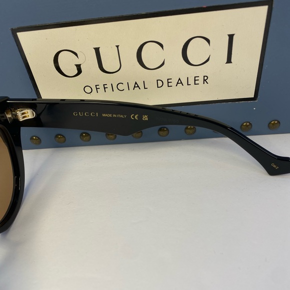 💯 - New Authentic GUCCI original GG0957S 003 51-19 Black Brown Sunglasses - Picture 12 of 13